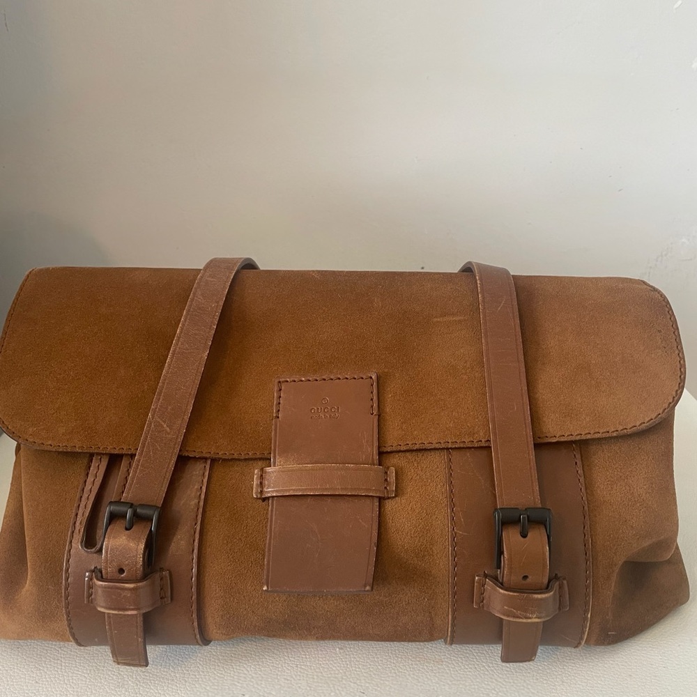 Gucci Brown Suede Bag